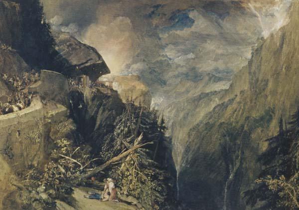 Joseph Mallord William Truner The Battle of For Rock Val d Aouste,Piedmont (mk47) Sweden oil painting art